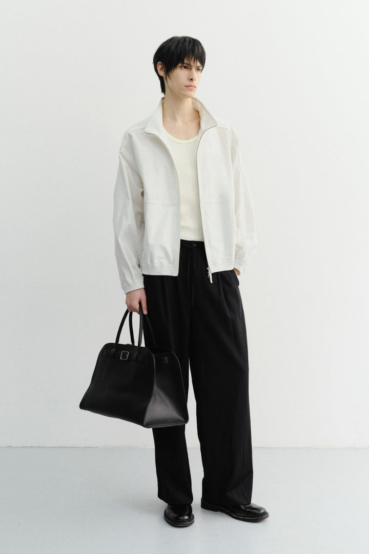 Dunst Lounge Wool Slacks Black Stripe