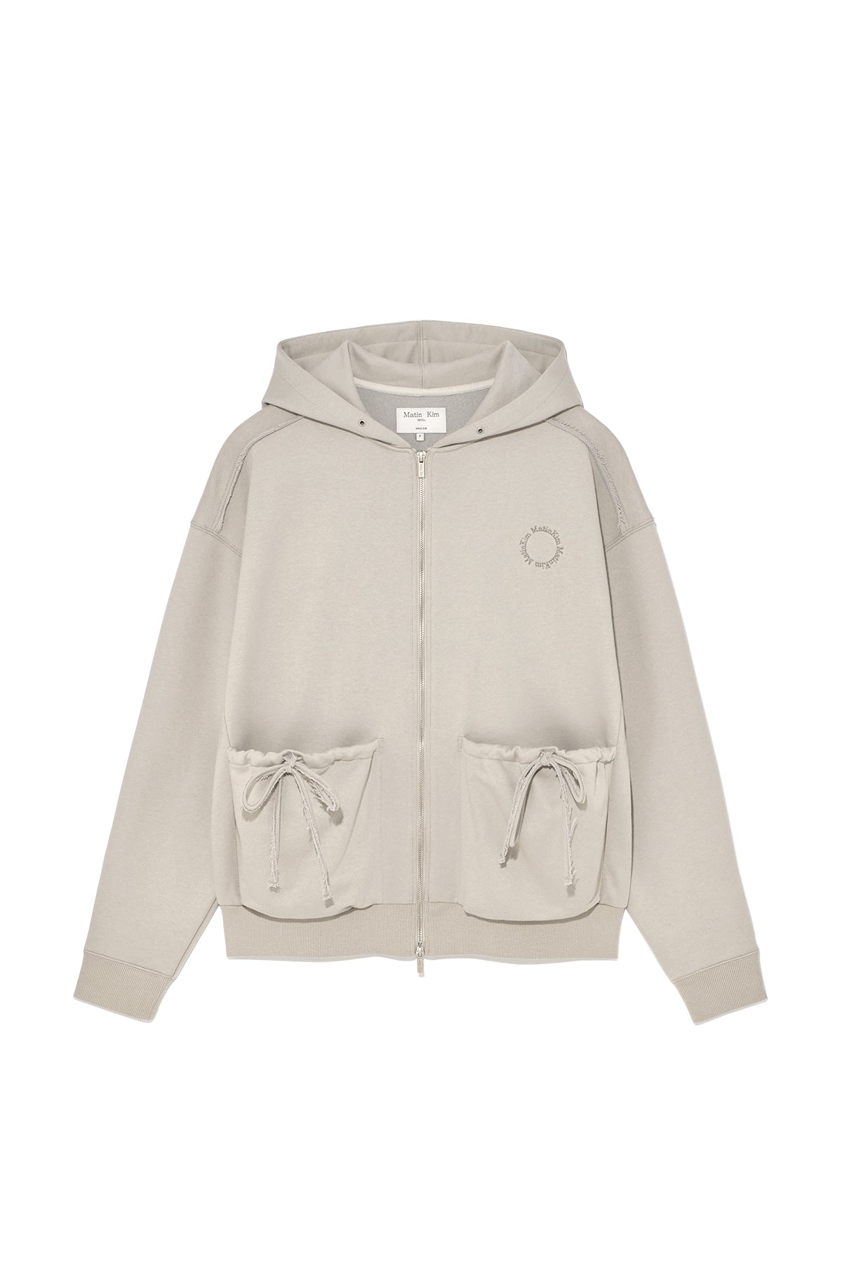 Matinkim Volume Pocket Hoody Zip UP IN Pale Beige
