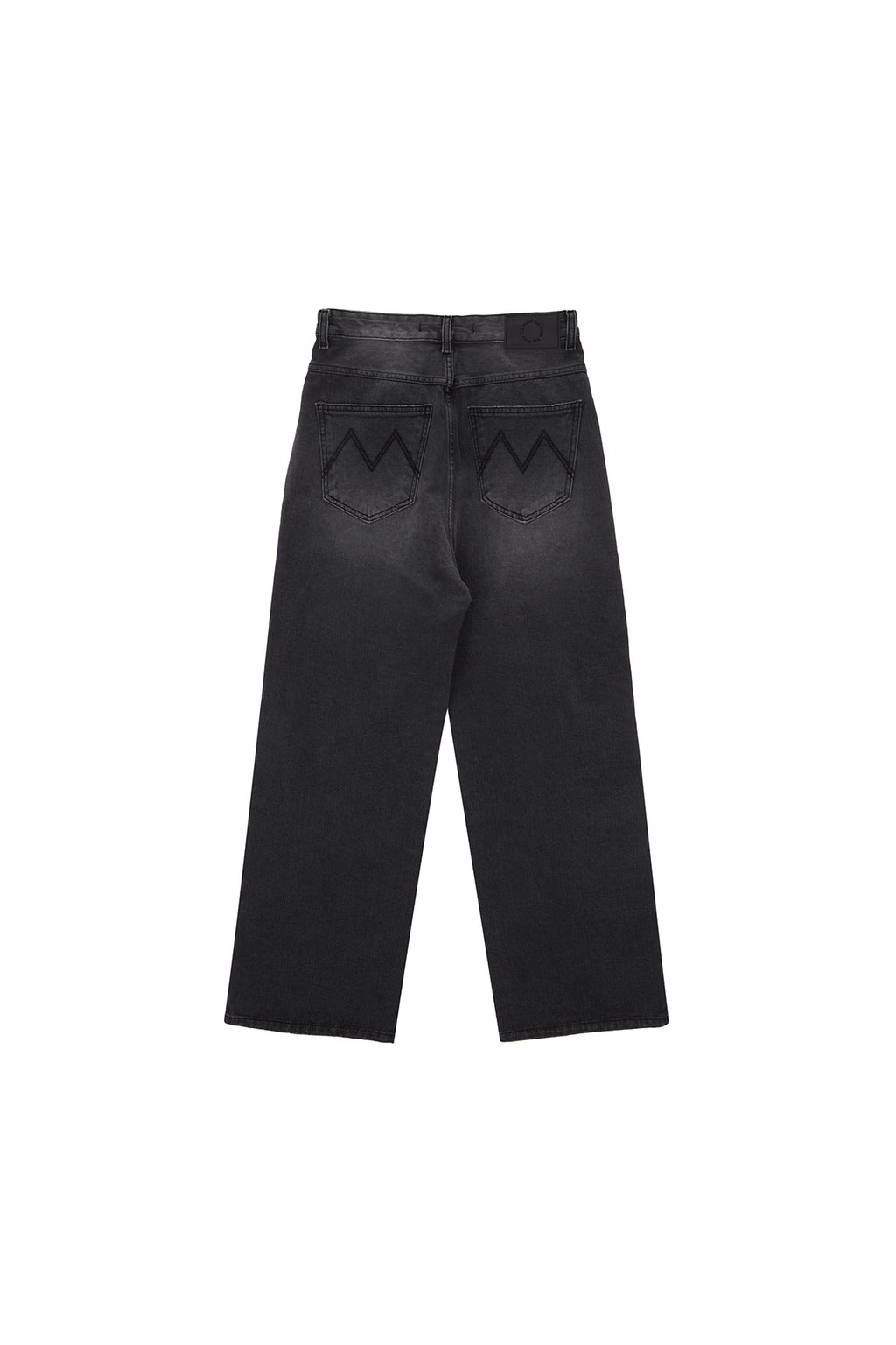 Matinkim Flower Printed Denim Pants IN Charcoal