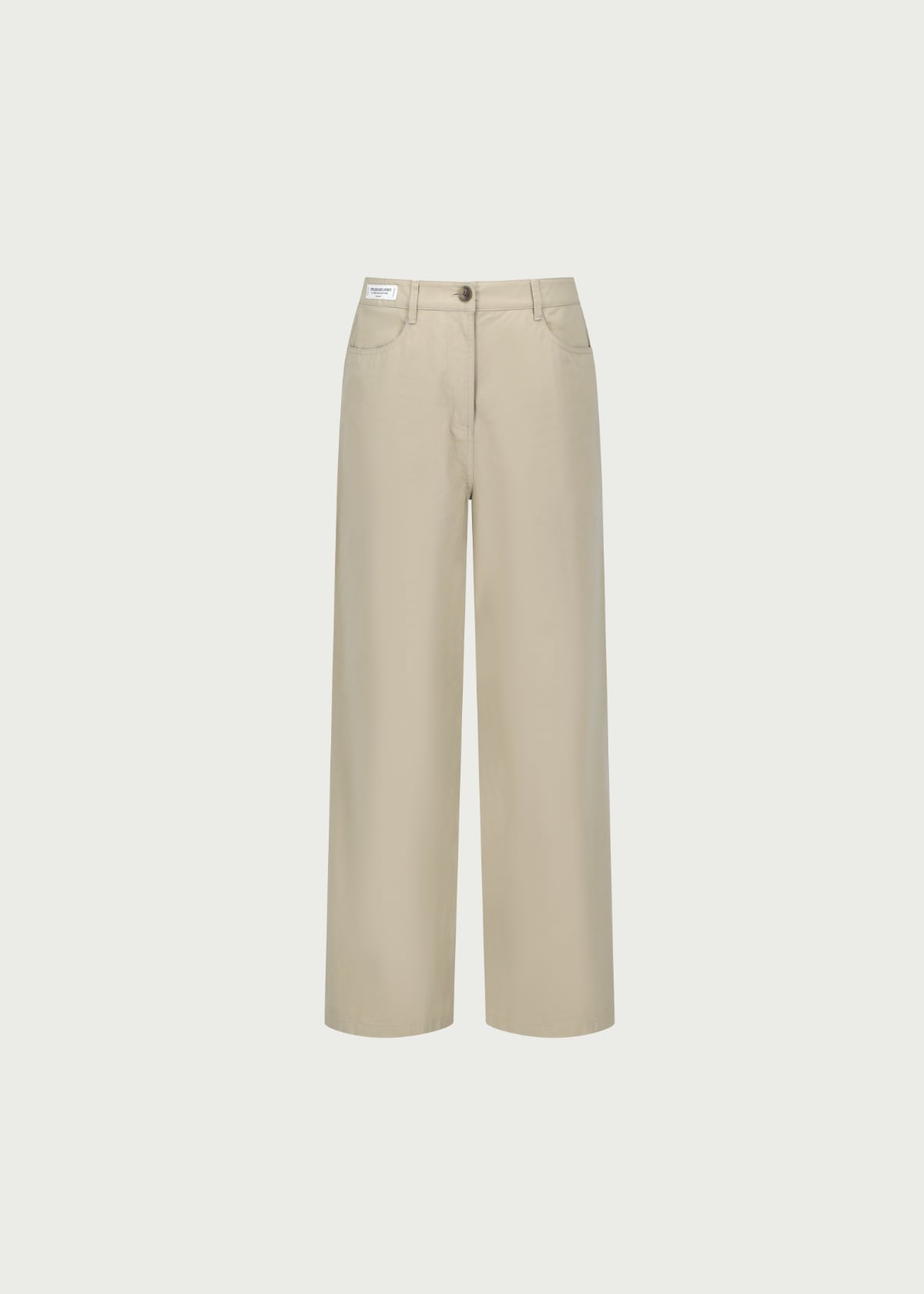 Depound cotton back banding pants - beige