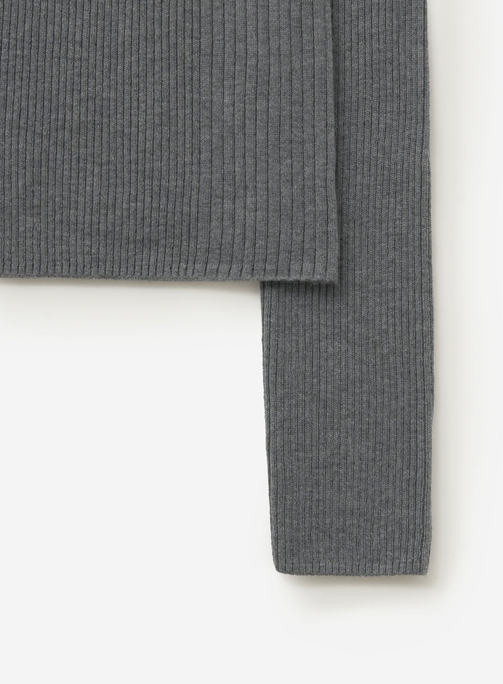 [satur] (W) 2-Way High Neck Knit - Gray