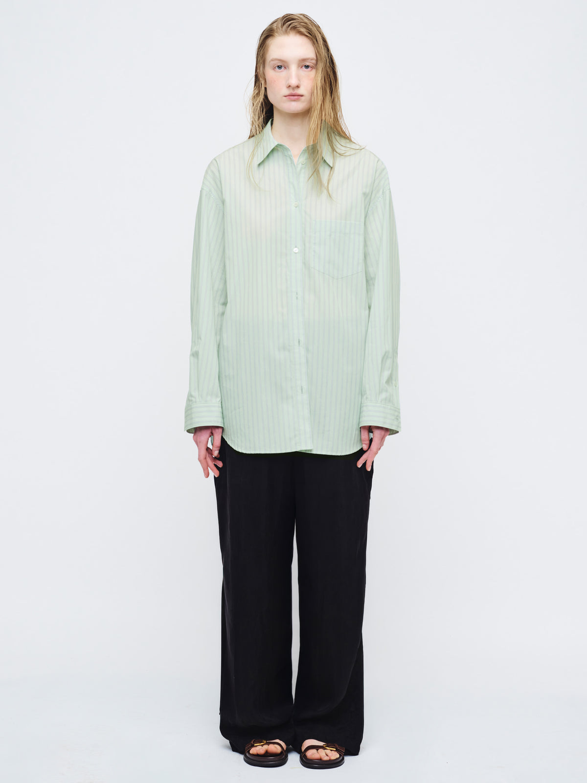 Margesherwood Stripe Pocket Shirt mint