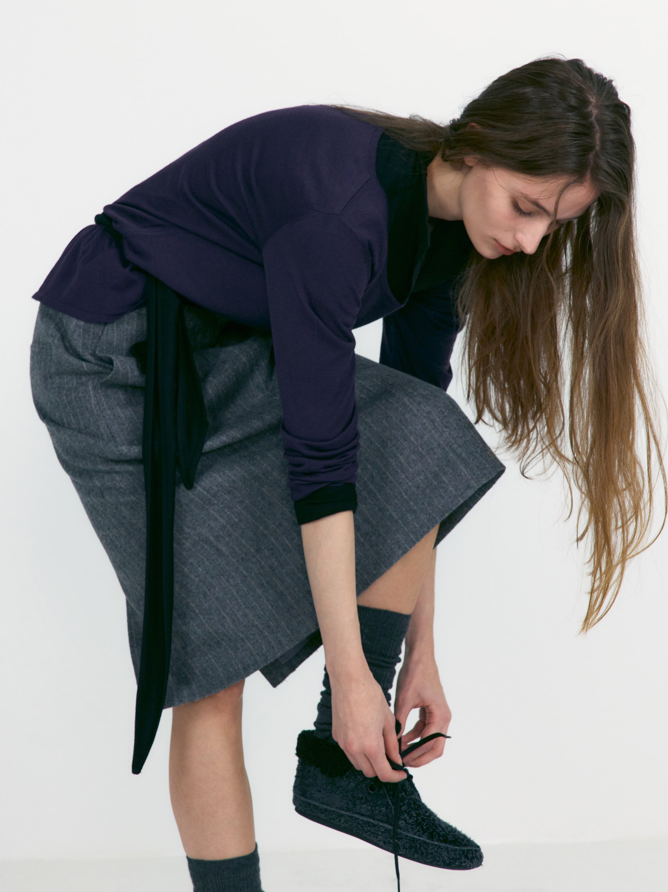 [low_classic] Stripe Wool H-Line Skirts
Multi Striped Gr