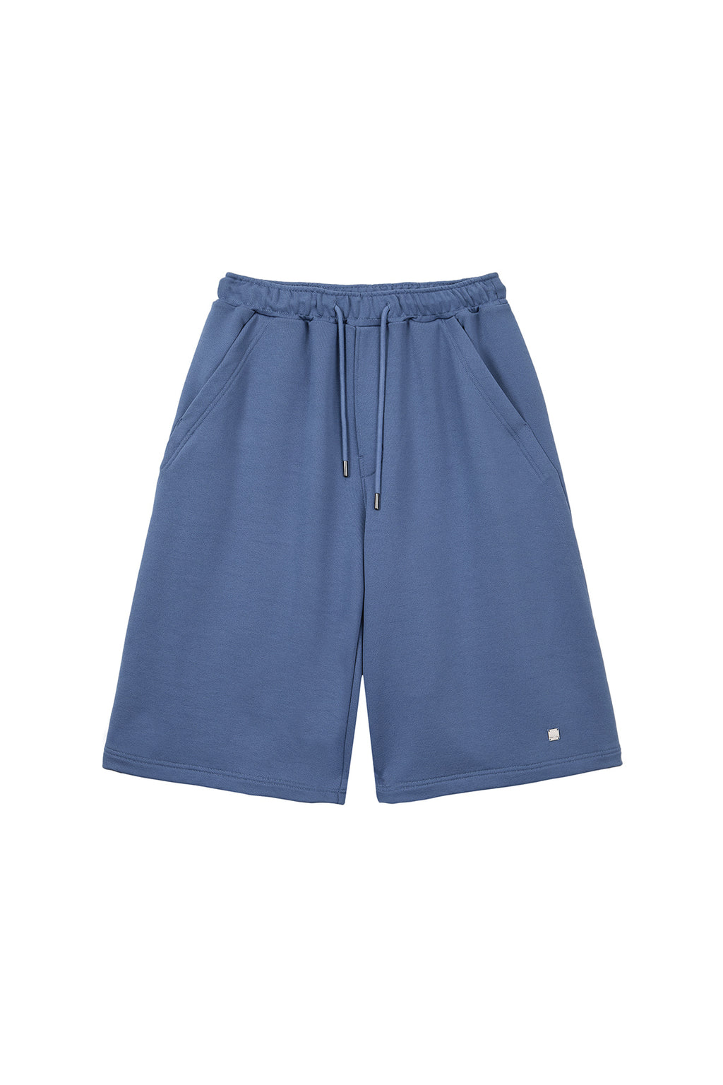 [matinkim] BACK POCKET GLITTER BERMUDA SWEATPANTS FOR WOMEN IN BLUE