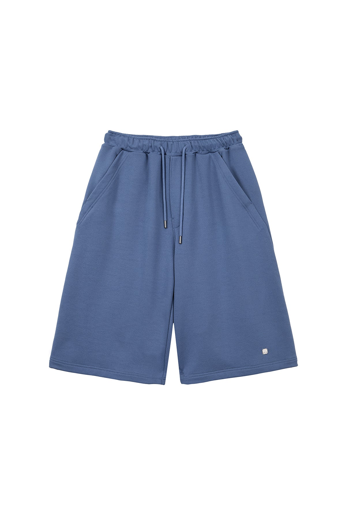 [matinkim] BACK POCKET GLITTER BERMUDA SWEATPANTS FOR WOMEN IN BLUE