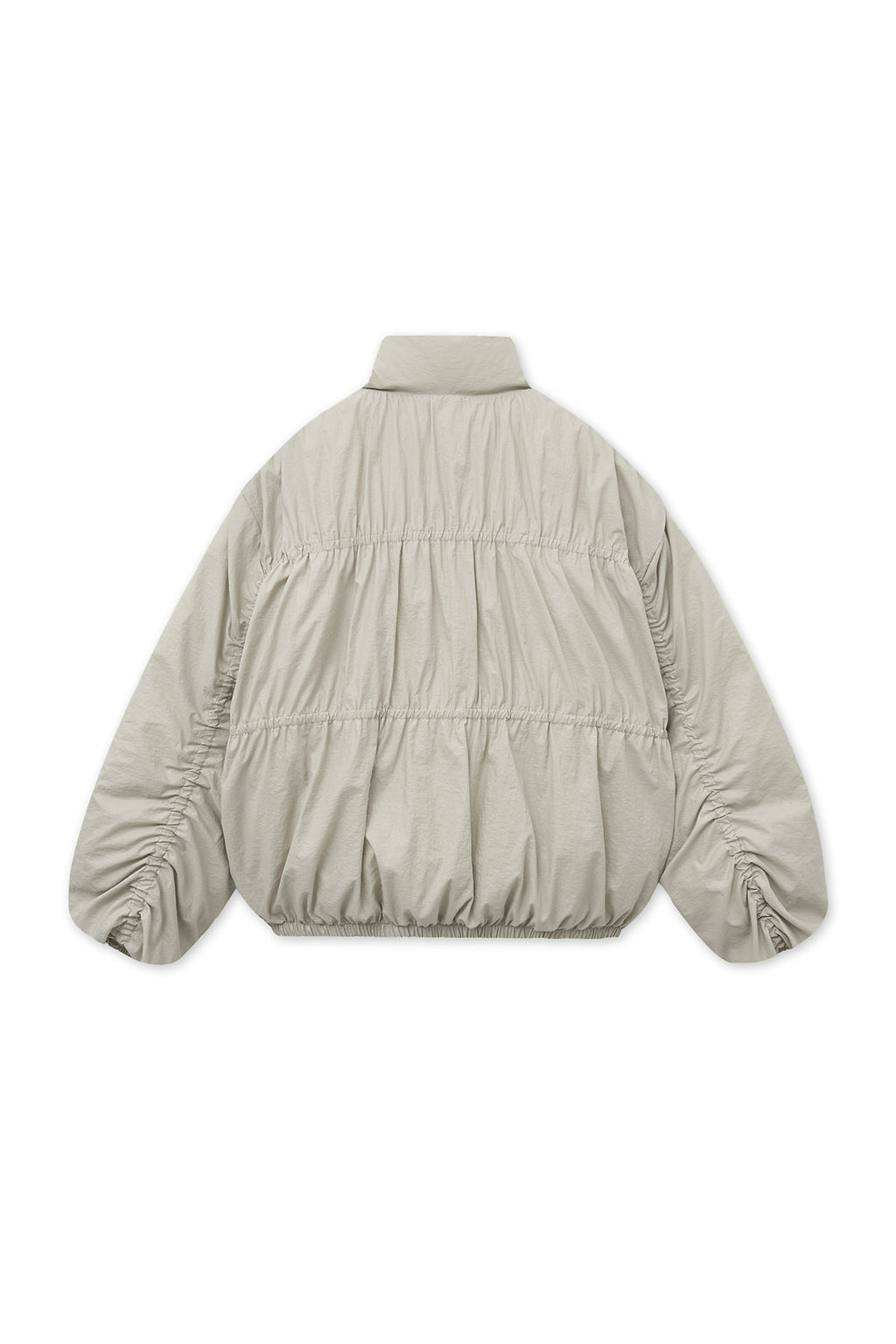 Matinkim High Neck Shirring Down Jumper IN Light Beige