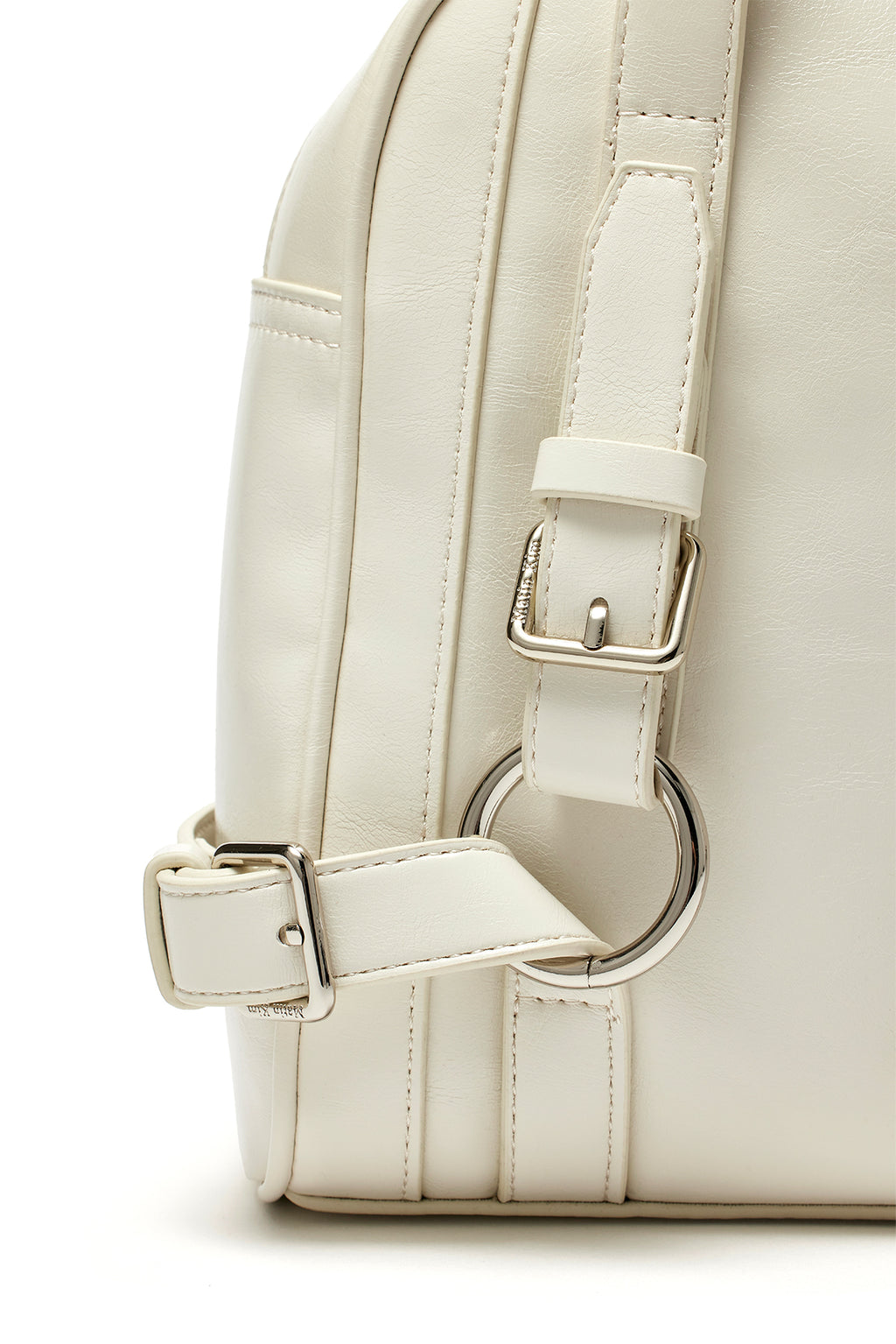 [matinkim] BIKER DETAIL SQUARE SHOULDER BAG IN IVORY