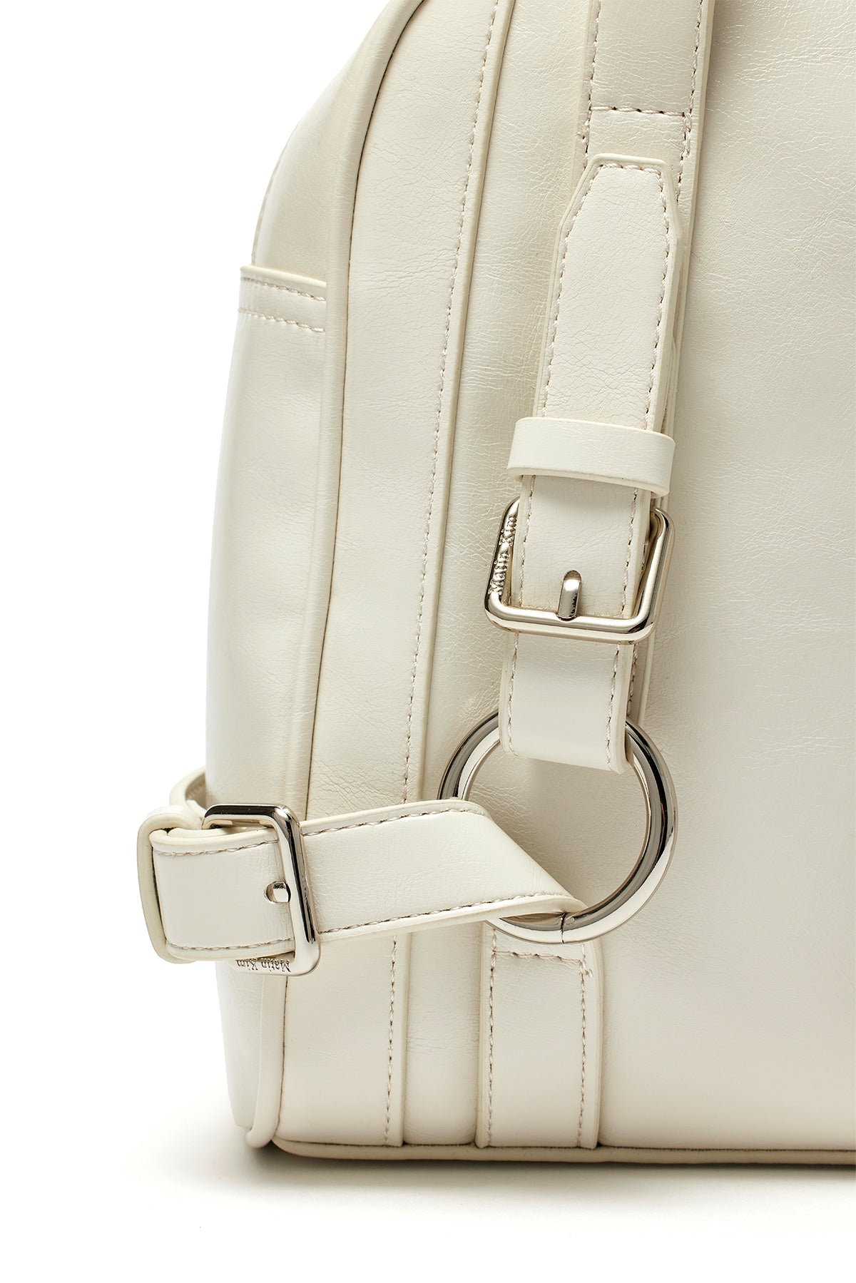 [matinkim] BIKER DETAIL SQUARE SHOULDER BAG IN IVORY