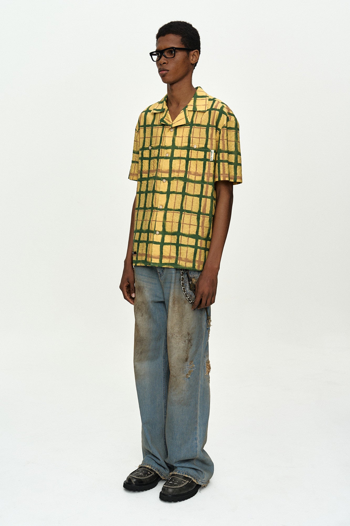 Andersson Bell Rothko Open Collar Shirt
