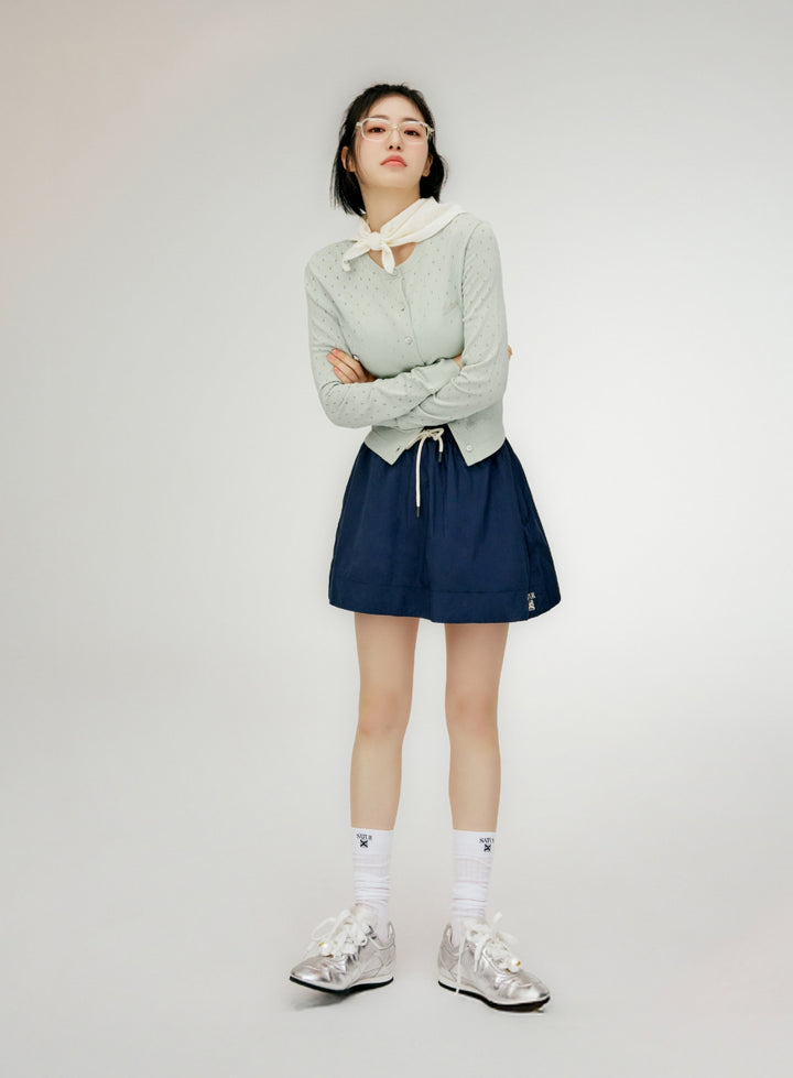 Satur See-through Ribbed Socks - White