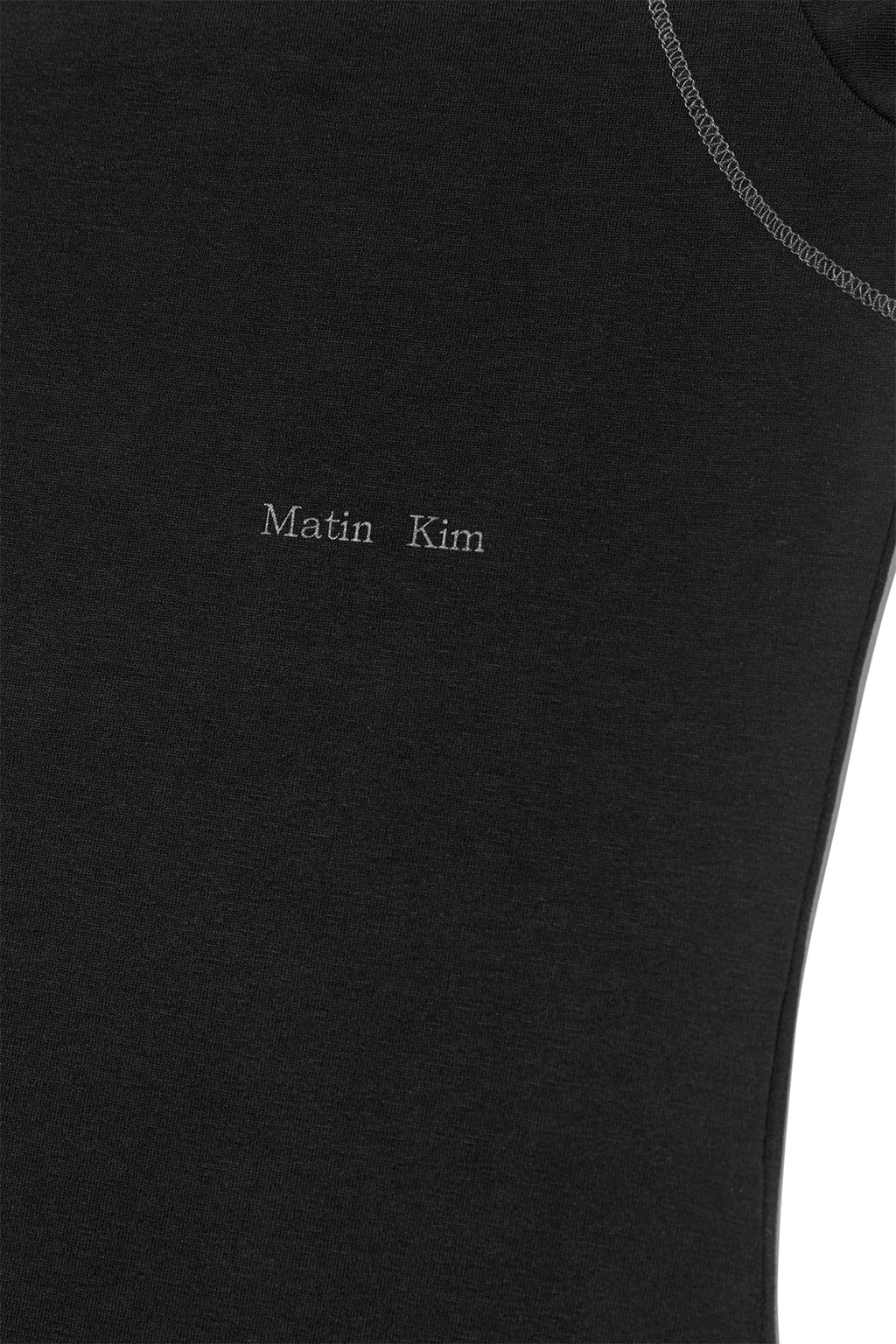 [matinkim] Stitch Point Small Logo Top IN Black