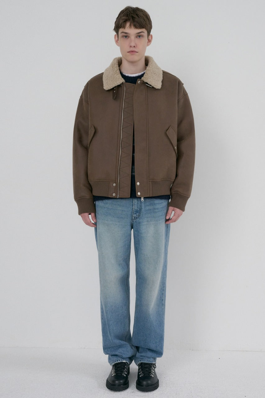 Dunst Unisex Volume Aviator Blouson Brown
