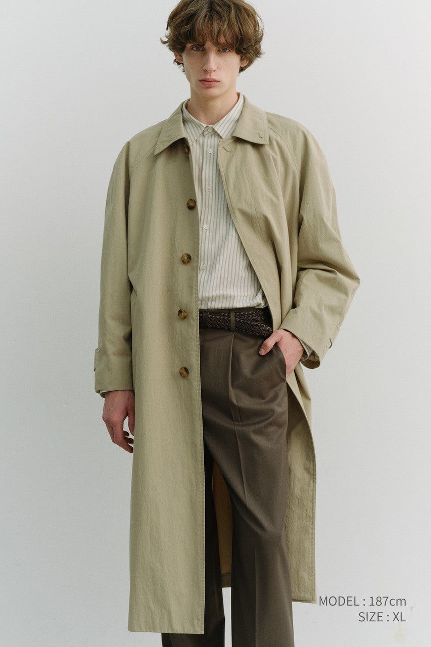 Dunst Unisex Refined Mac Coat Khaki