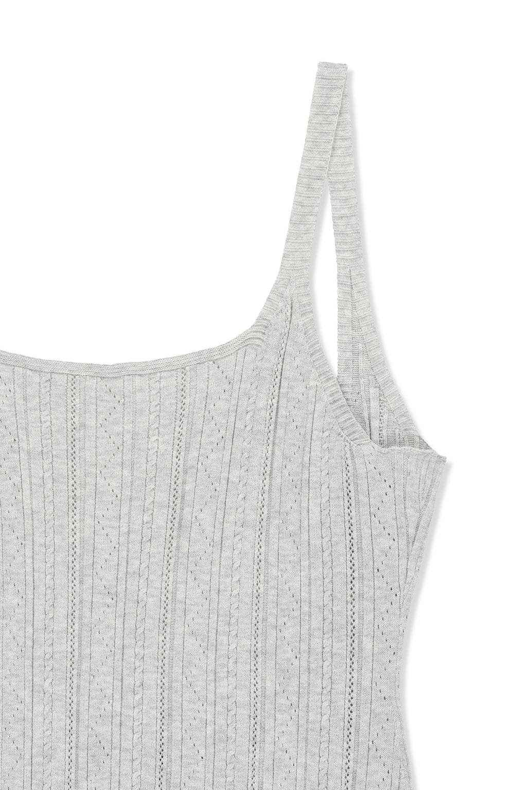 Matinkim Open Back Ribbed Knit Dress IN Light Grey