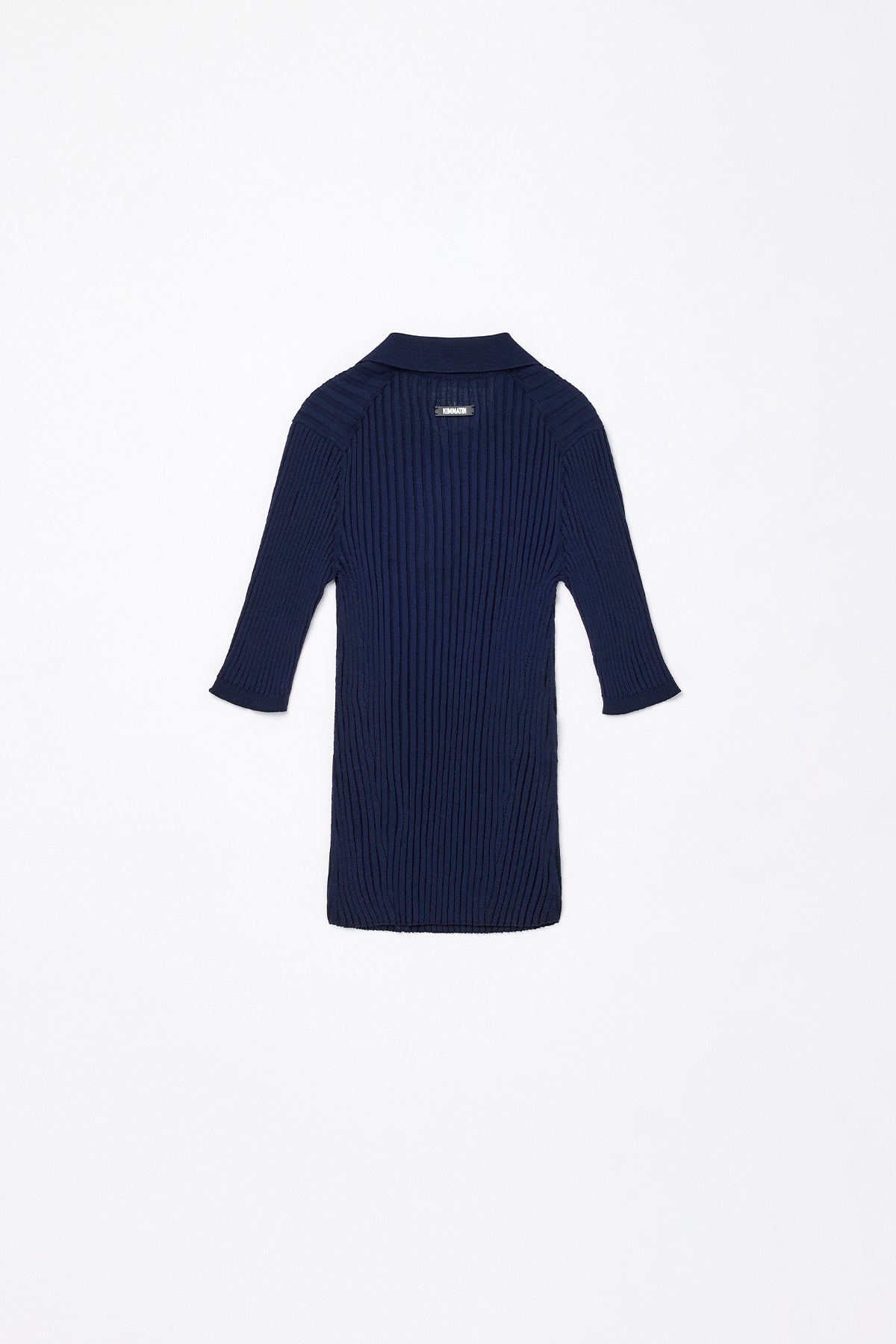 Matinkim See-Through Knit Pique Top IN Navy