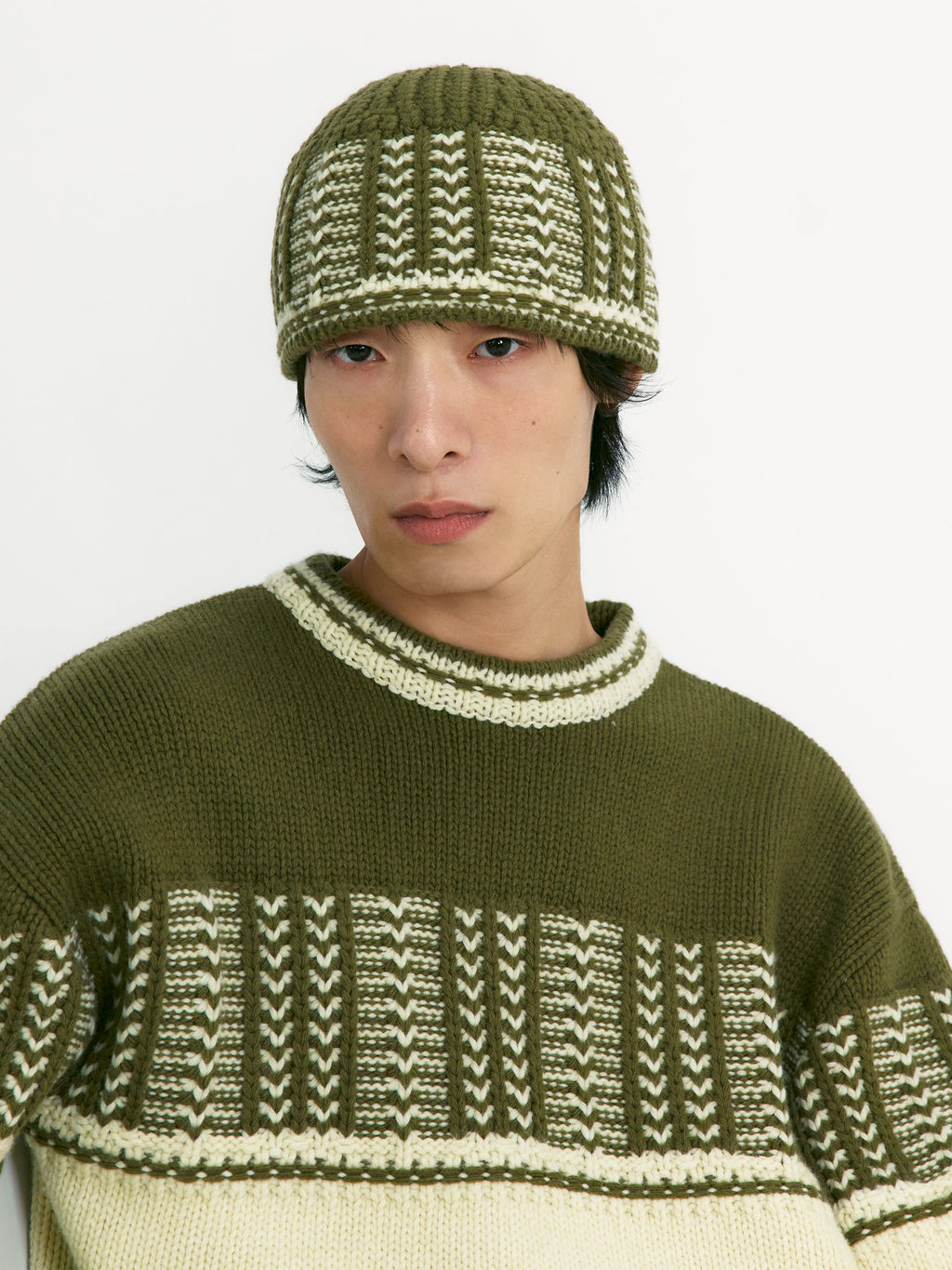 [low_classic] Jacquard Knit Beanie
Khaki