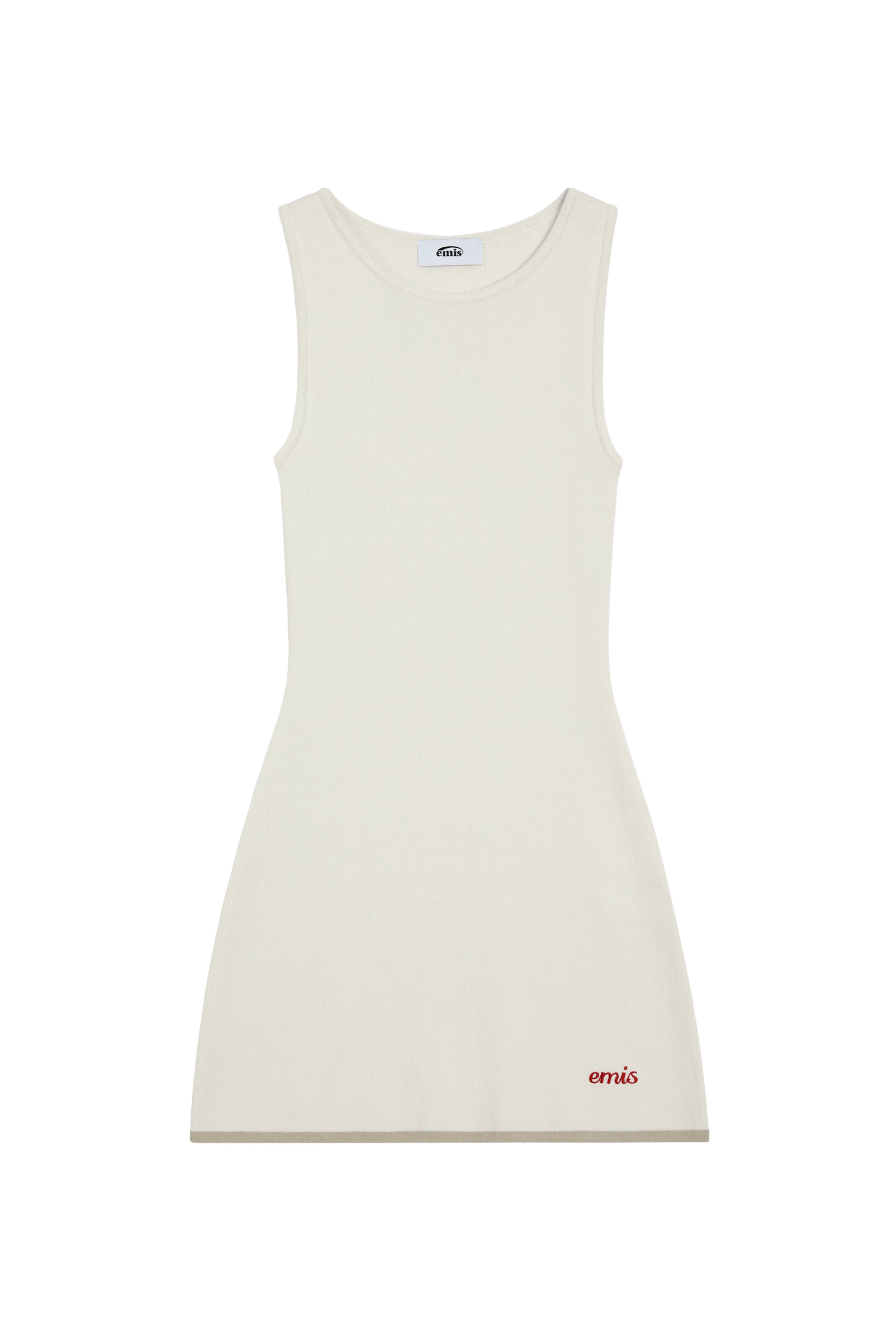 SLEEVELESS KNIT DRESS-IVORY