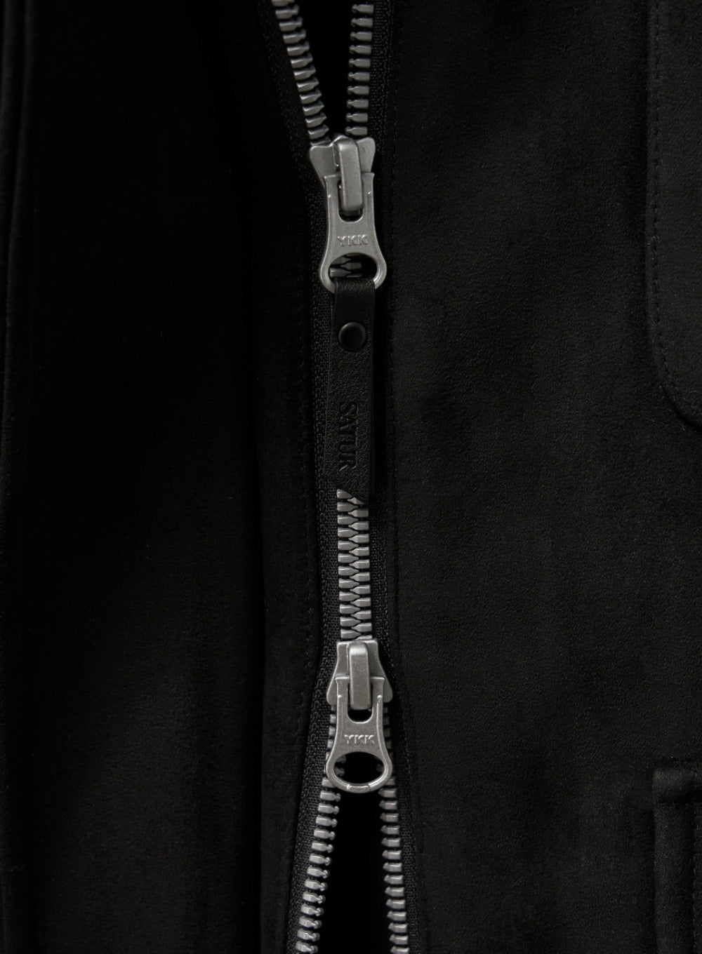 [satur] (W) Synthetic Suede Blouson Jumper - Black