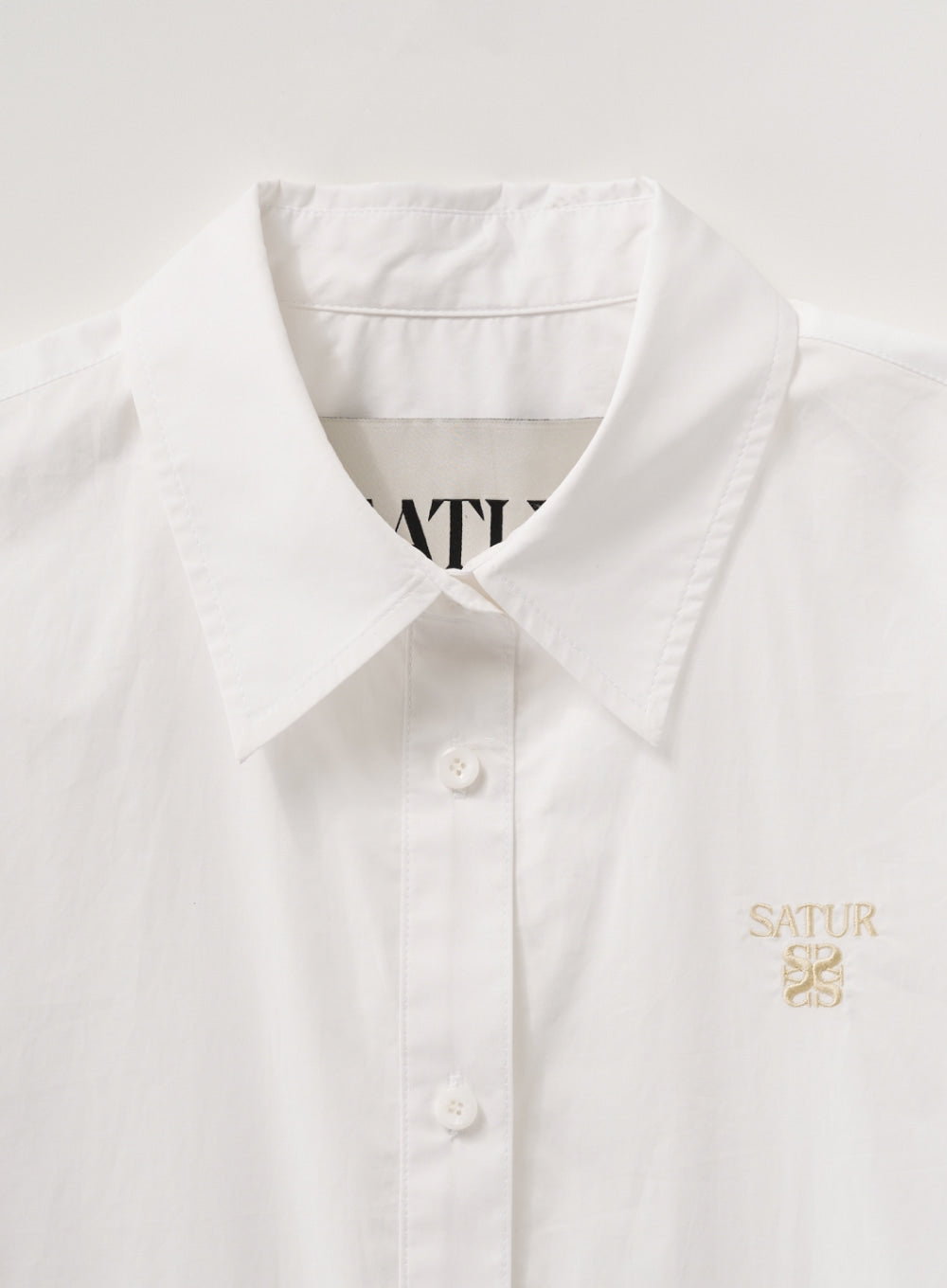 [satur] (W) Loren Apero Classic Shirt - White
