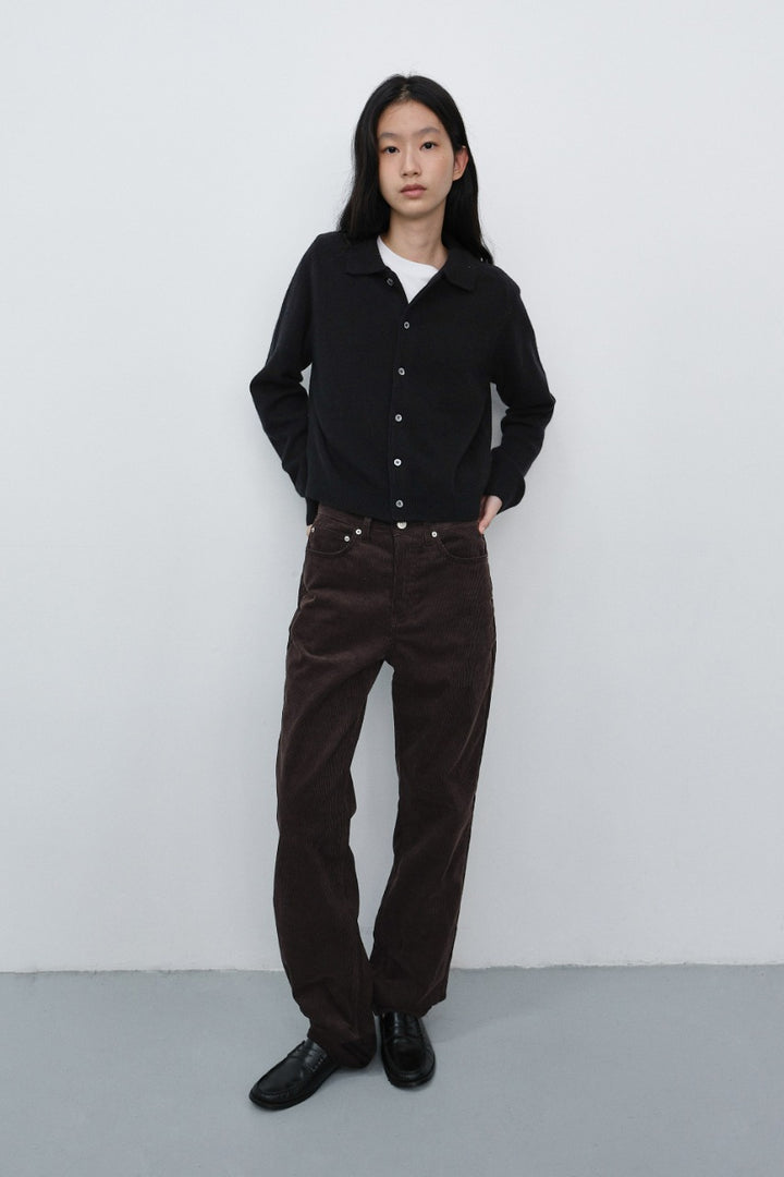 Dunst Essential Straight Corduroy Jeans Deep Brown
