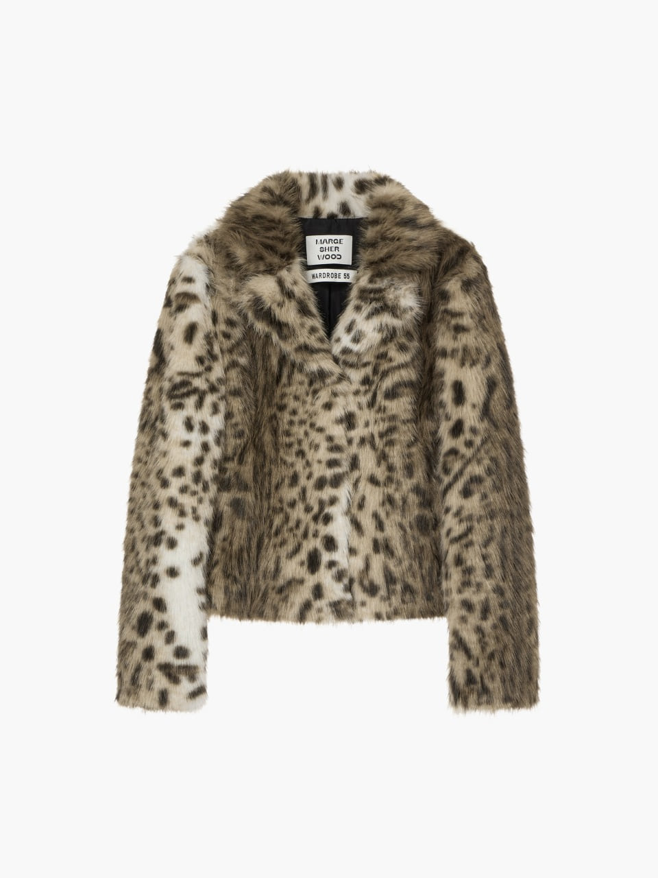 Margesherwood Fitted Faux Fur Jacket leopard