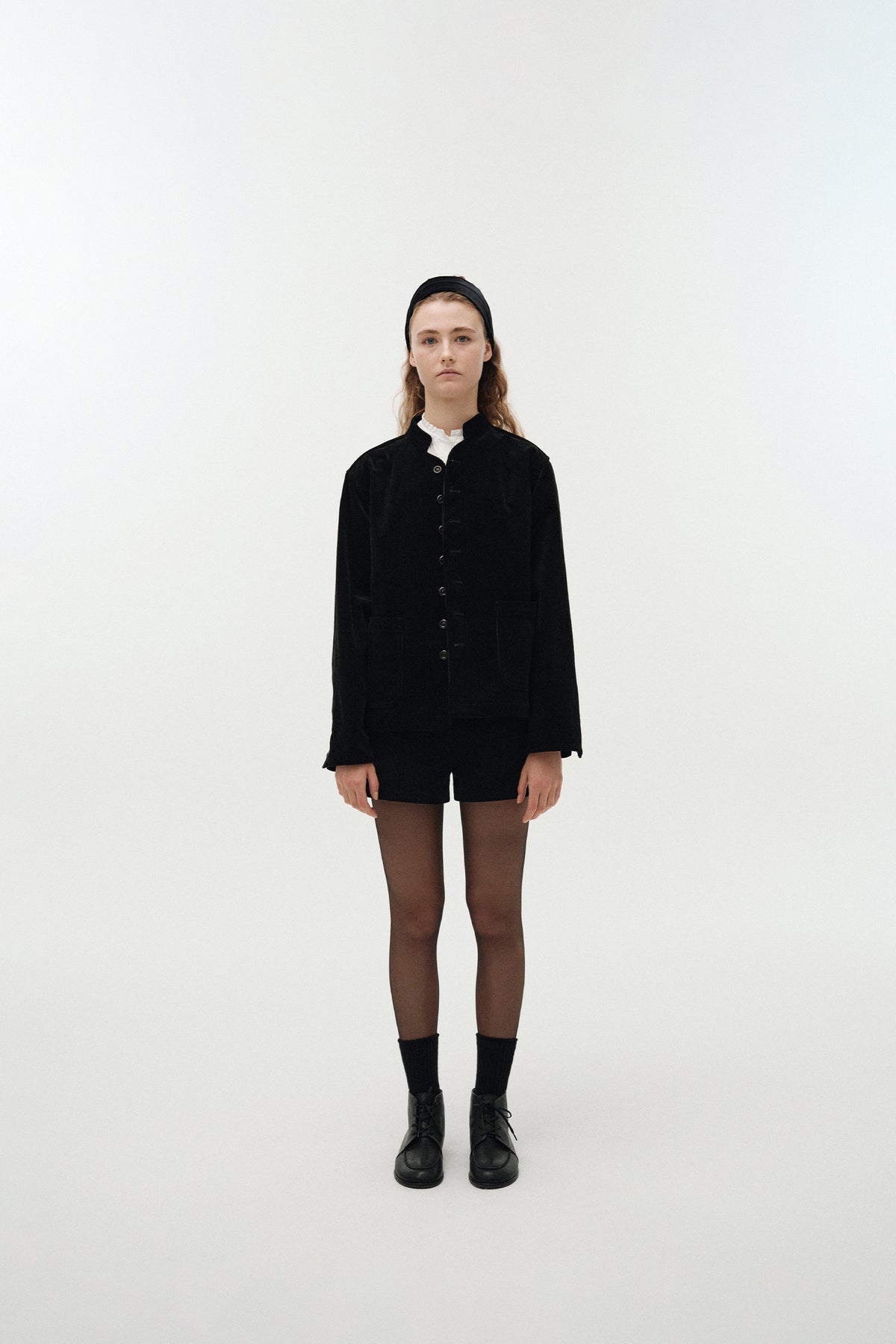 Nothing Written Micro-corduroy shorts (Black)