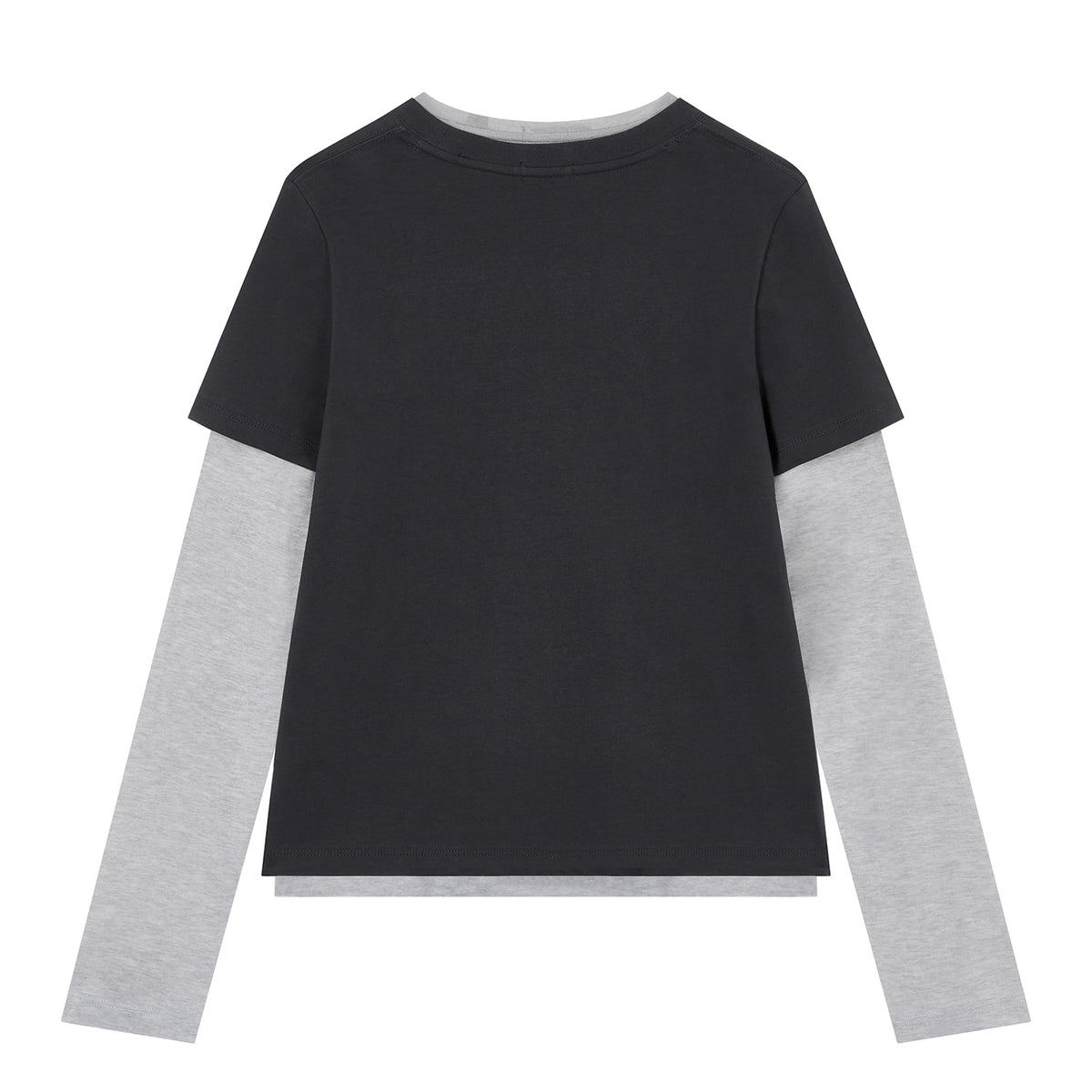 Vunque Romantic Goth Layered T-shirt Grey