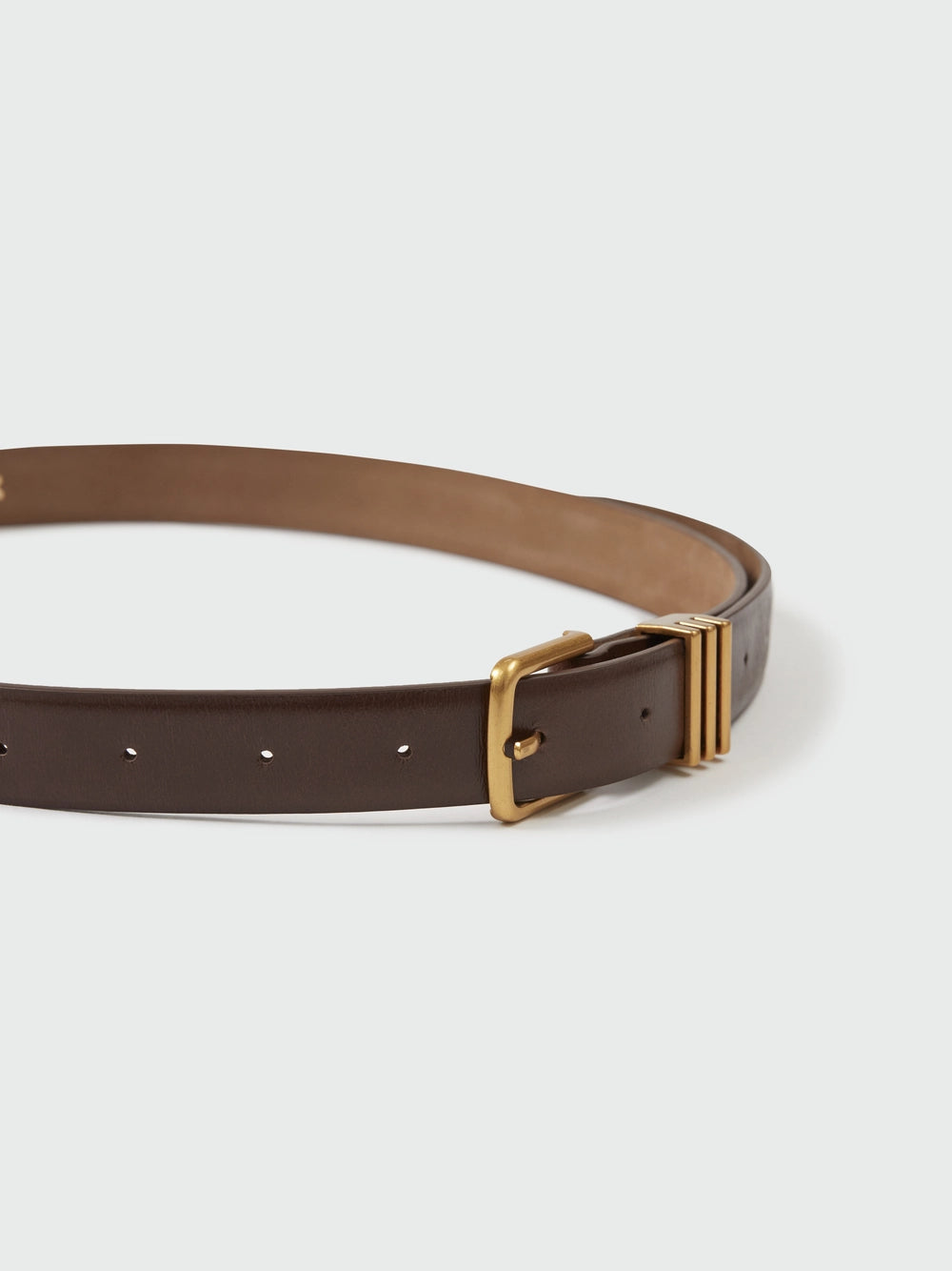 EENK Buckle Leather Belt - Brown