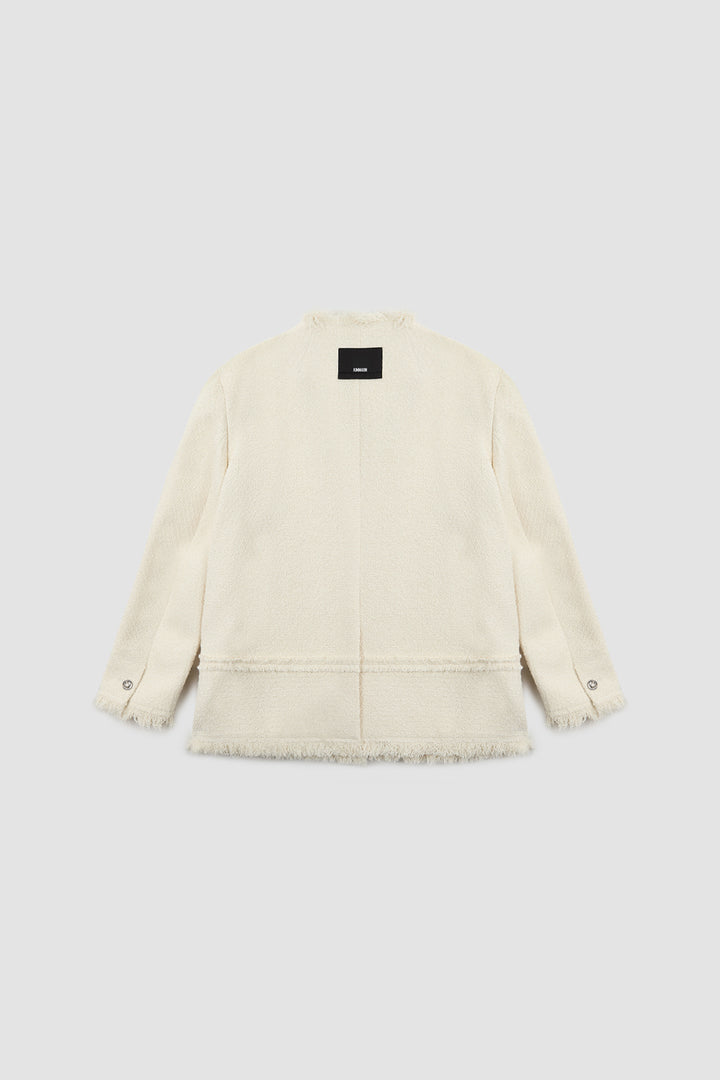 Matinkim Patch Pocket Tweed Jacket IN Ivory