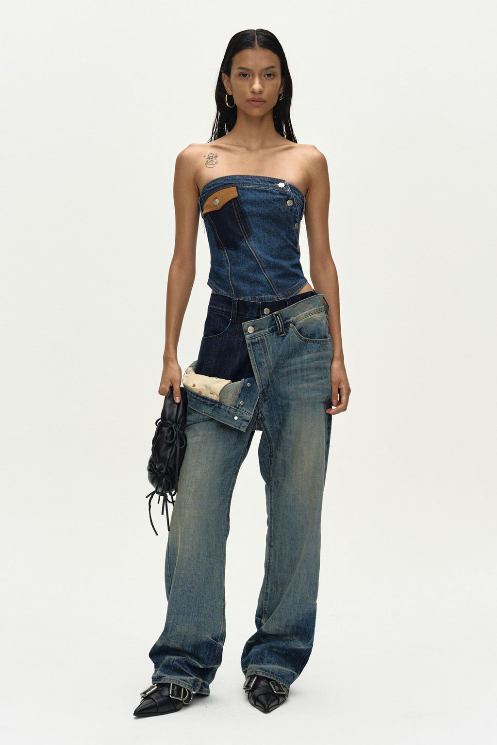 Andersson Bell Denim Twist Bustier