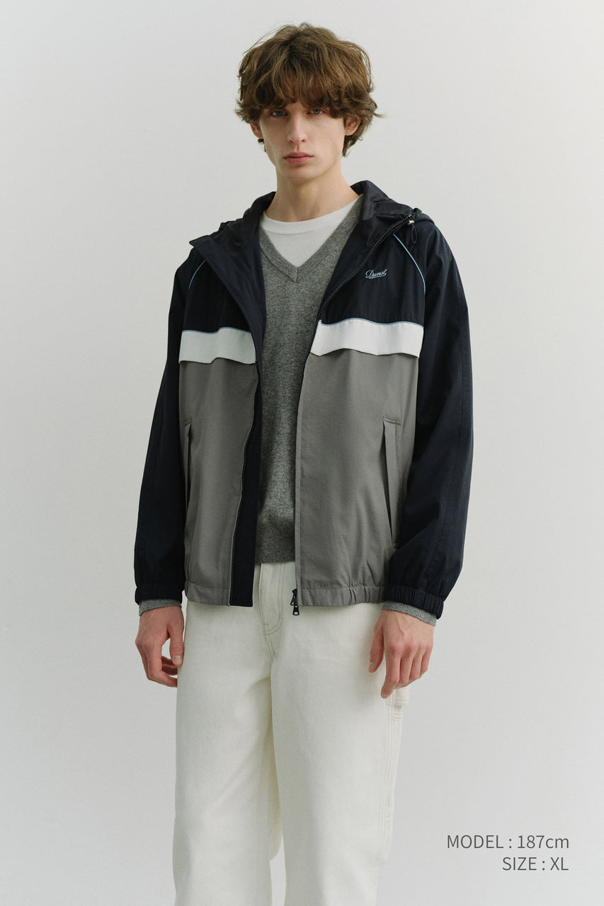 Dunst Unisex Blocked Windbreaker Navy