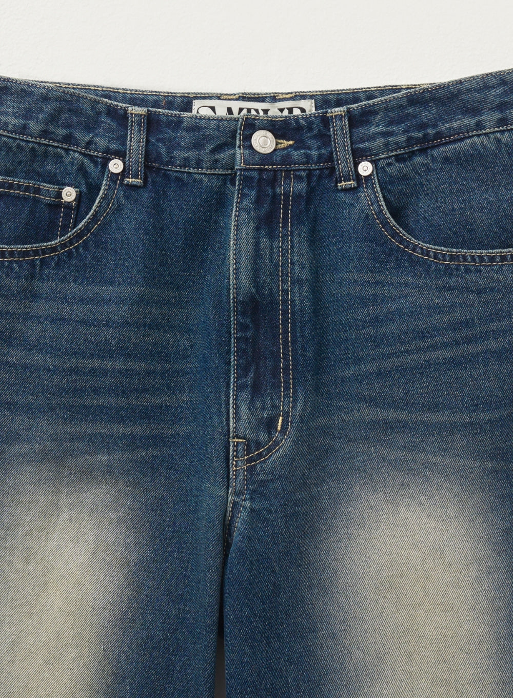 [satur] Brooklyn Newtro Wide Washed Denim Pants - Retro Blue