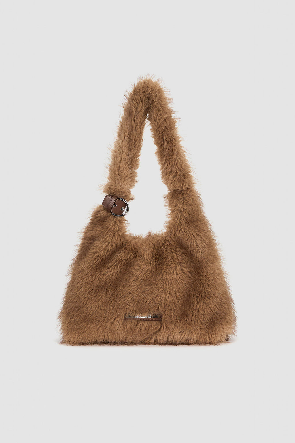 [matinkim] Fur Triangle Shoulder Bag IN Brown