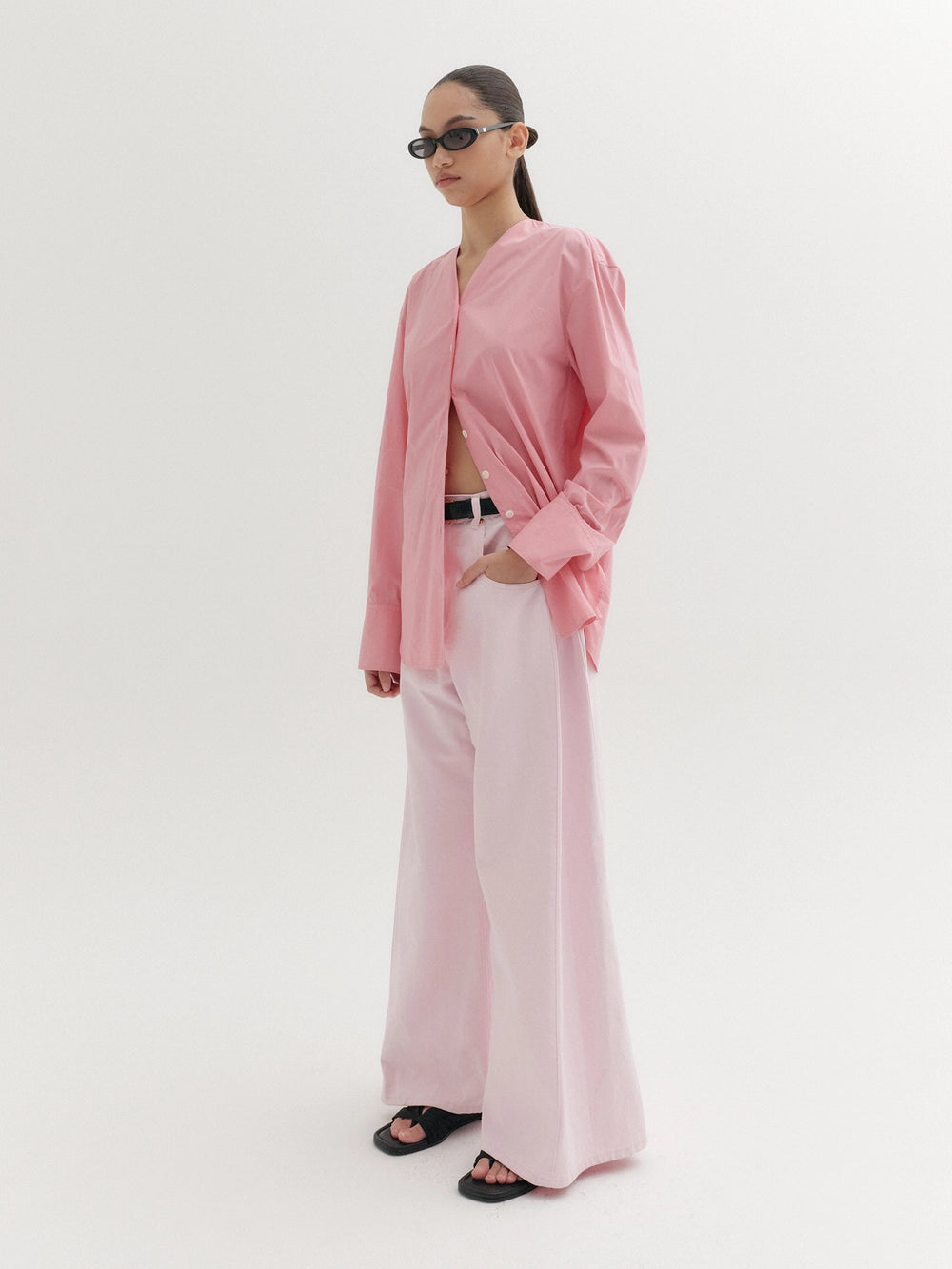 EENK Convertible Tie Blouse - Pink
