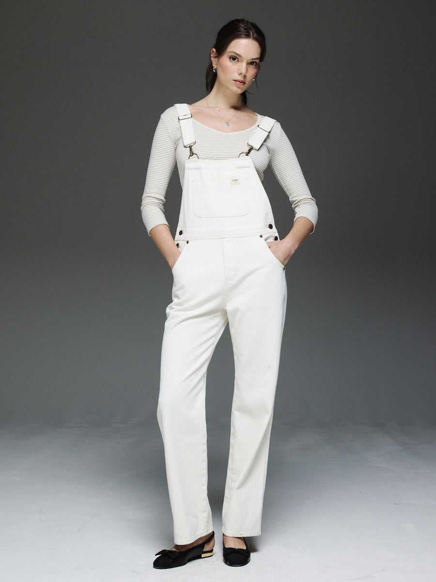 GLOWNY The Jane Overalls (White)