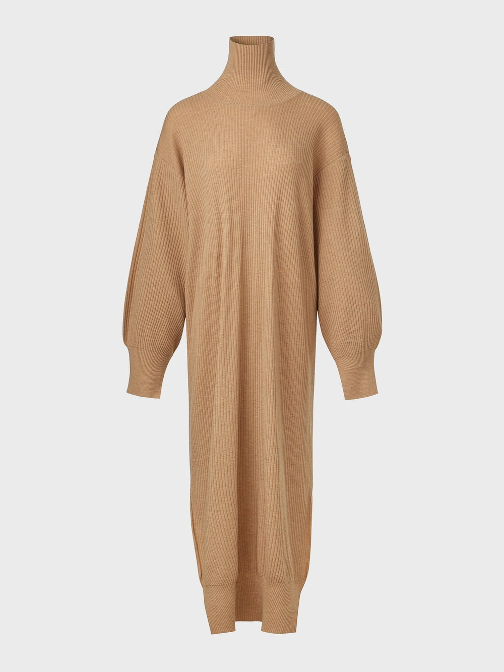 EENK Rib Knit Long Dress - Beige