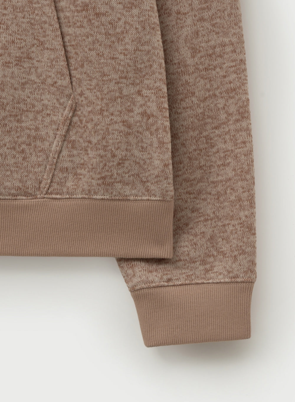 [satur] Lugo Heather Terry Hoodie - Brown