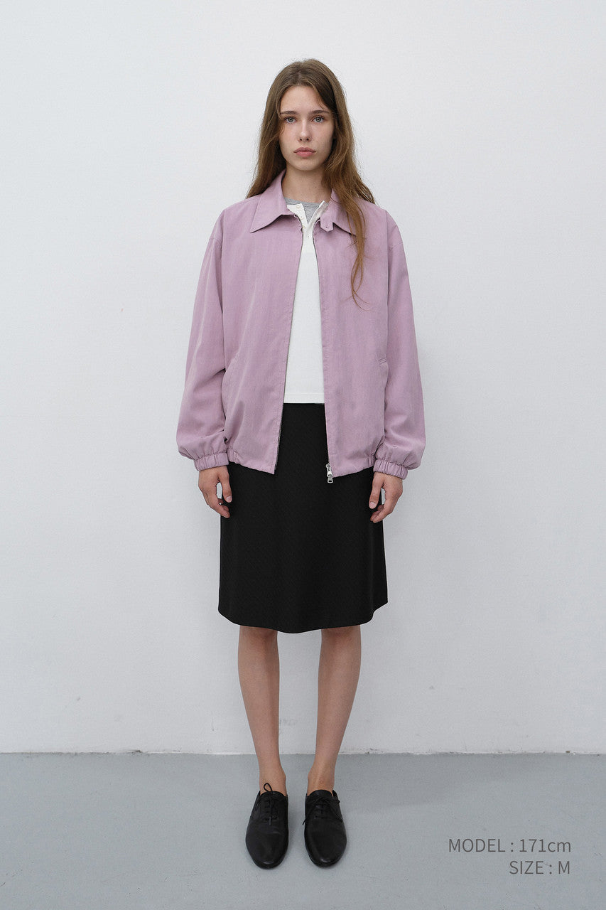 Dunst Unisex Collared Blouson Jacket Lavender Pink