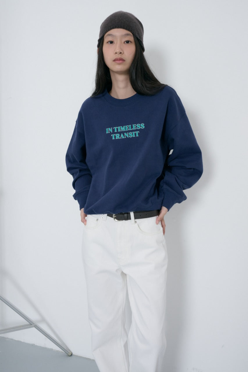 Dunst Unisex Slogan Sweatshirt Navy