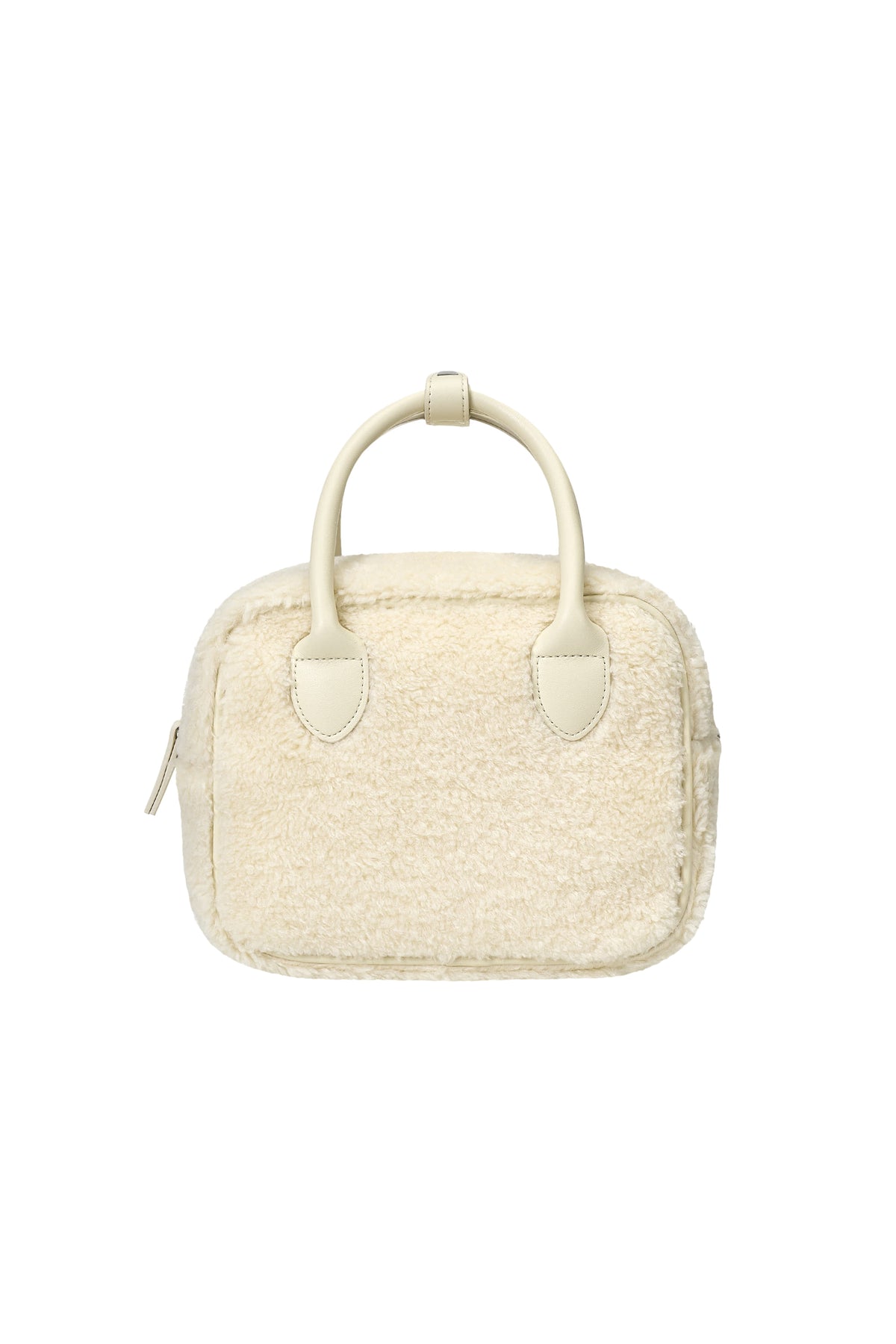 Emis Teddy Square Tote Bag-Ivory