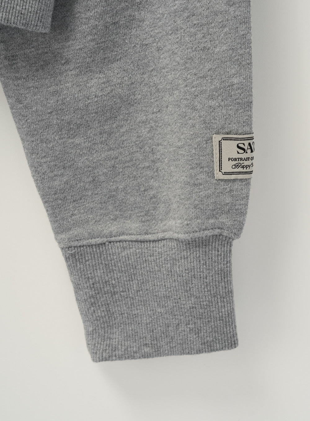 [satur] (W) Dublin Crop Hood T-shirt - Melange Gray