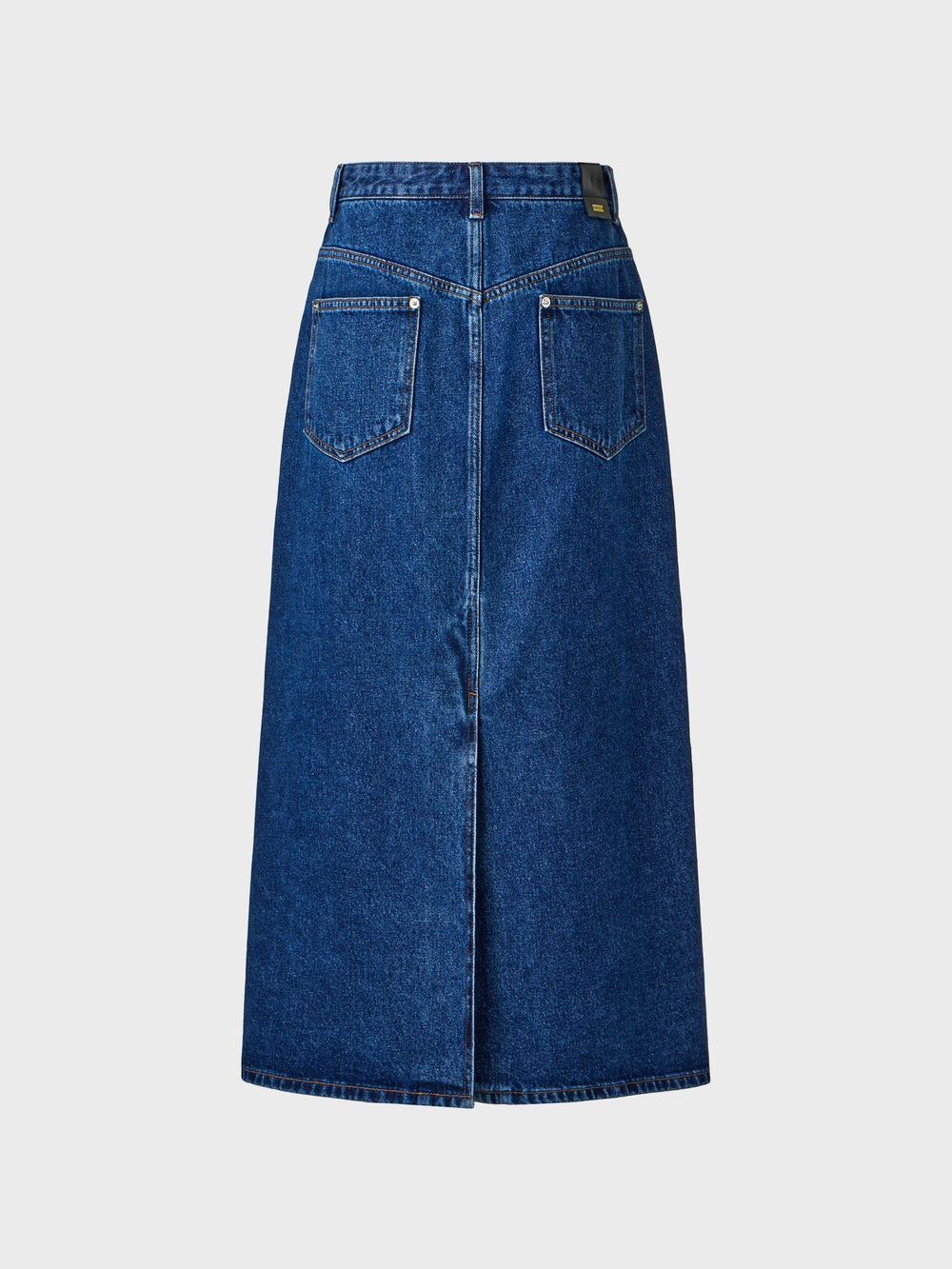 EENK Classic A-Line Denim Skirt - Denim Blue