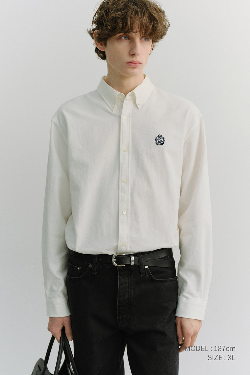 Dunst Unisex Classic Boyfriend Shirt Off White