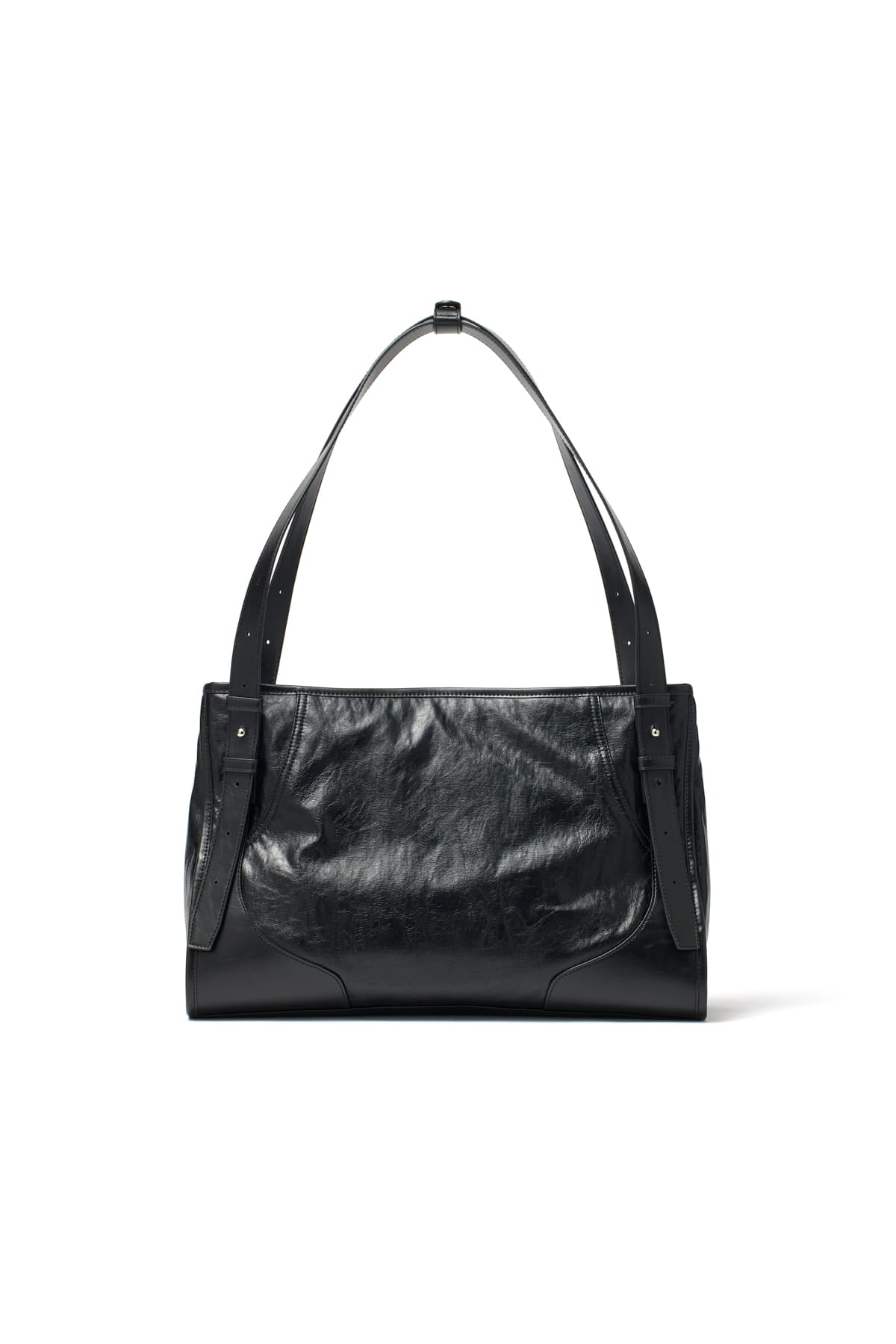 [matinkim] TWO WAY STRAP SQUARE BAG IN BLACK