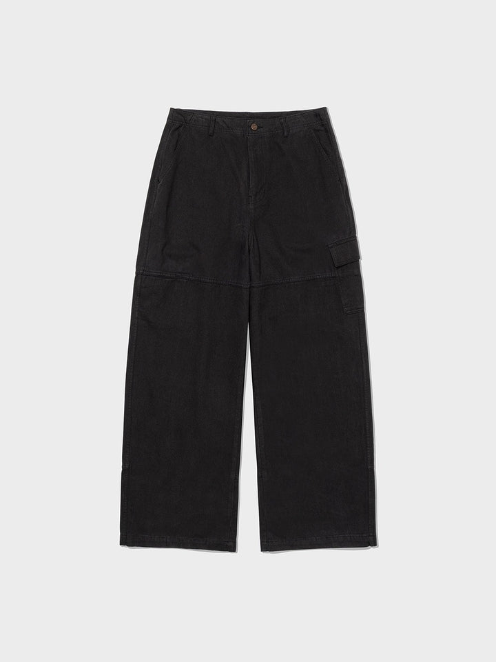 Low Classic Peach Skin Cargo Pants Black