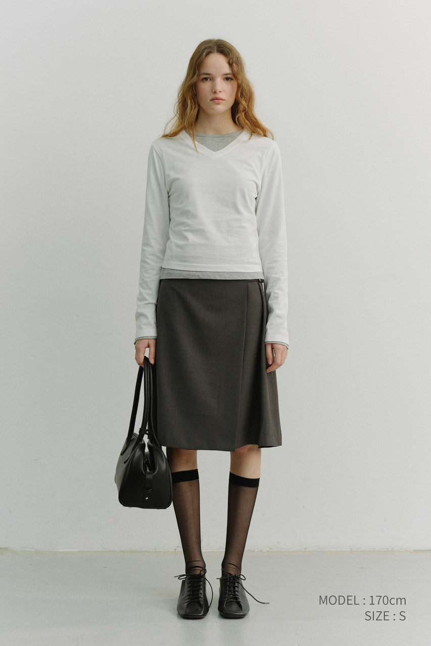 Dunst Essential Petit V-Neck T-Shirt Off White