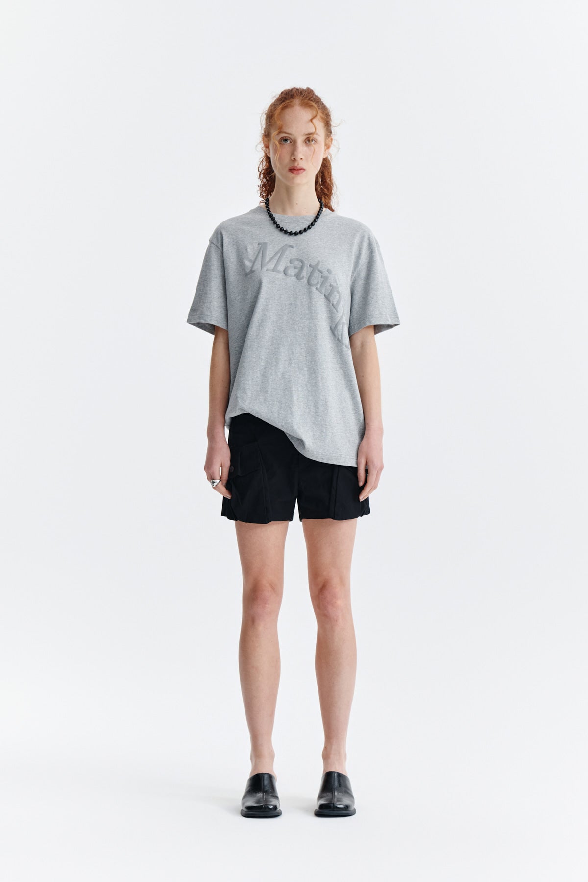 Matinkim Matin Wave Printing Logo Top IN Grey