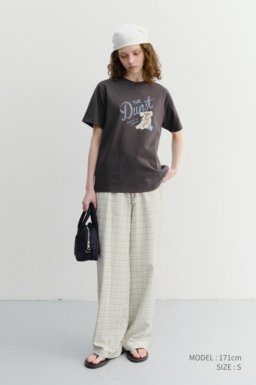 Dunst Unisex Drawing Puppy T-Shirt Charcoal Grey