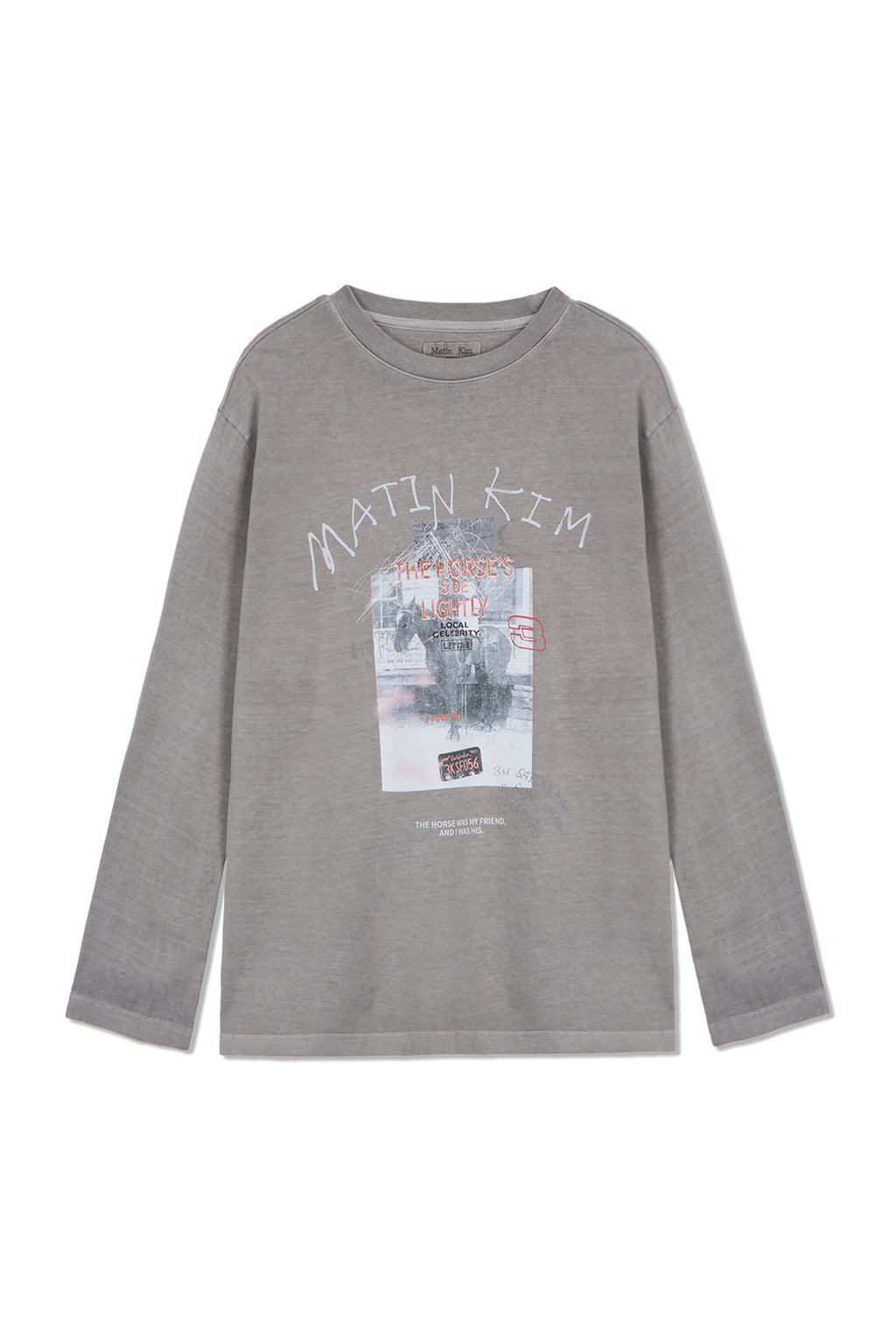 Matinkim Matin Lny 26 Pigment Long Sleeve Top IN Light Grey