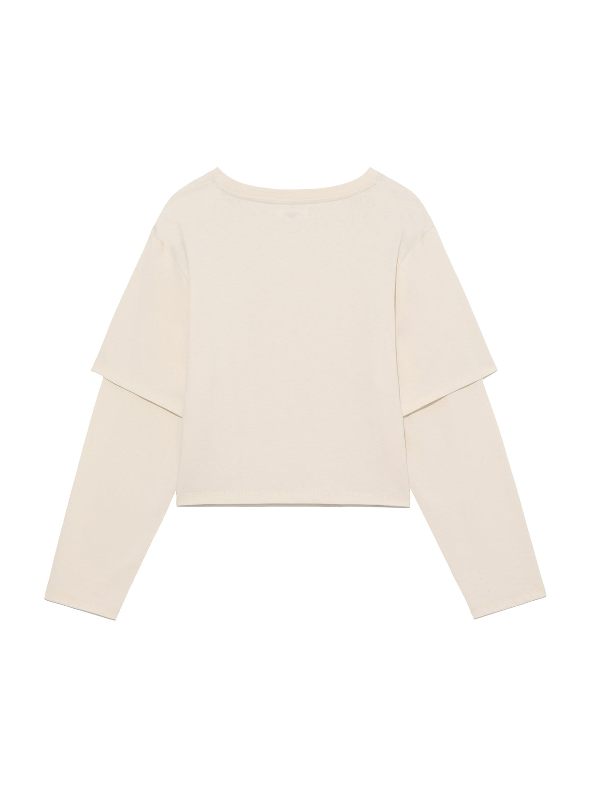GLOWNY G Double Sleeve Letter Tee (Ivory)
